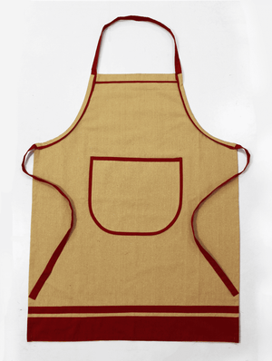 Stylish Mustard Handwoven Cotton Kitchen Apron (1 Pc) Online In India