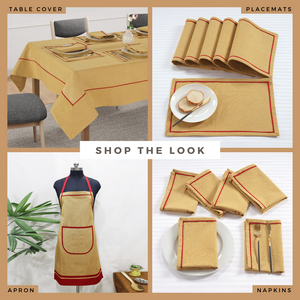 Comfortable Plain Virgo Woven Cotton Table Cover online In India