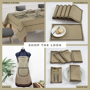 Stylish Mouse Natural Handwoven Cotton Kitchen Apron (1 Pc) Online In India