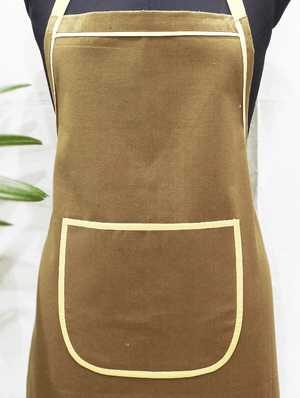 Stylish Camel Brown Handwoven Cotton Kitchen Apron (1 Pc) Online In India