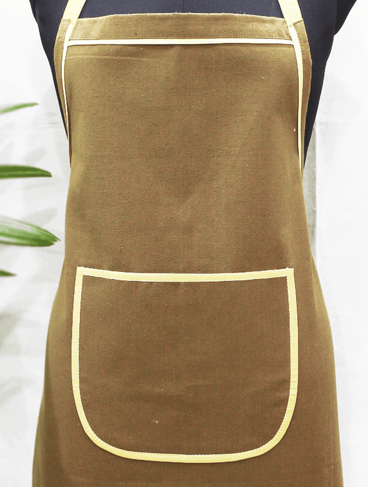 Stylish Camel Brown Handwoven Cotton Kitchen Apron (1 Pc) Online In India