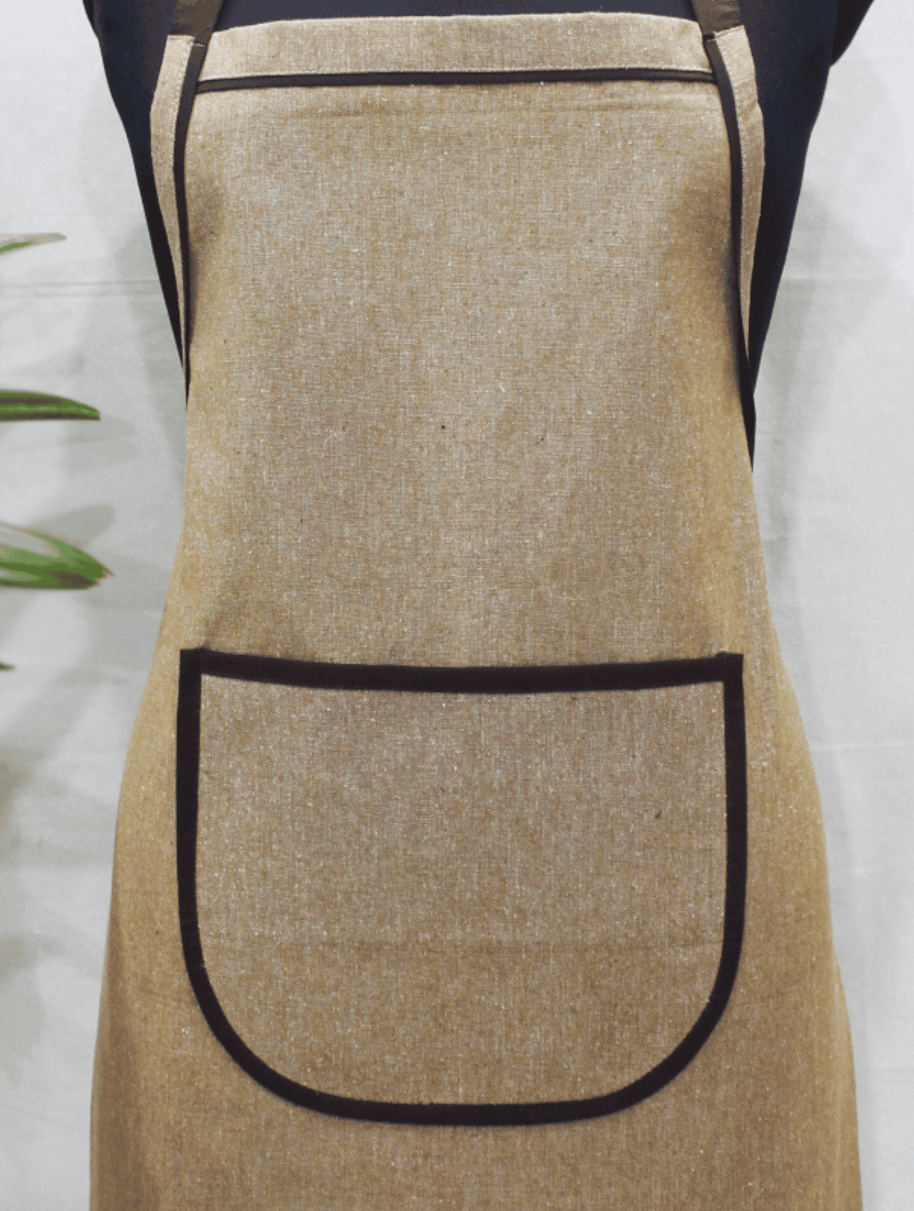 Stylish Camel Brown Natural Handwoven Cotton Kitchen Apron (1 Pc) Online In India