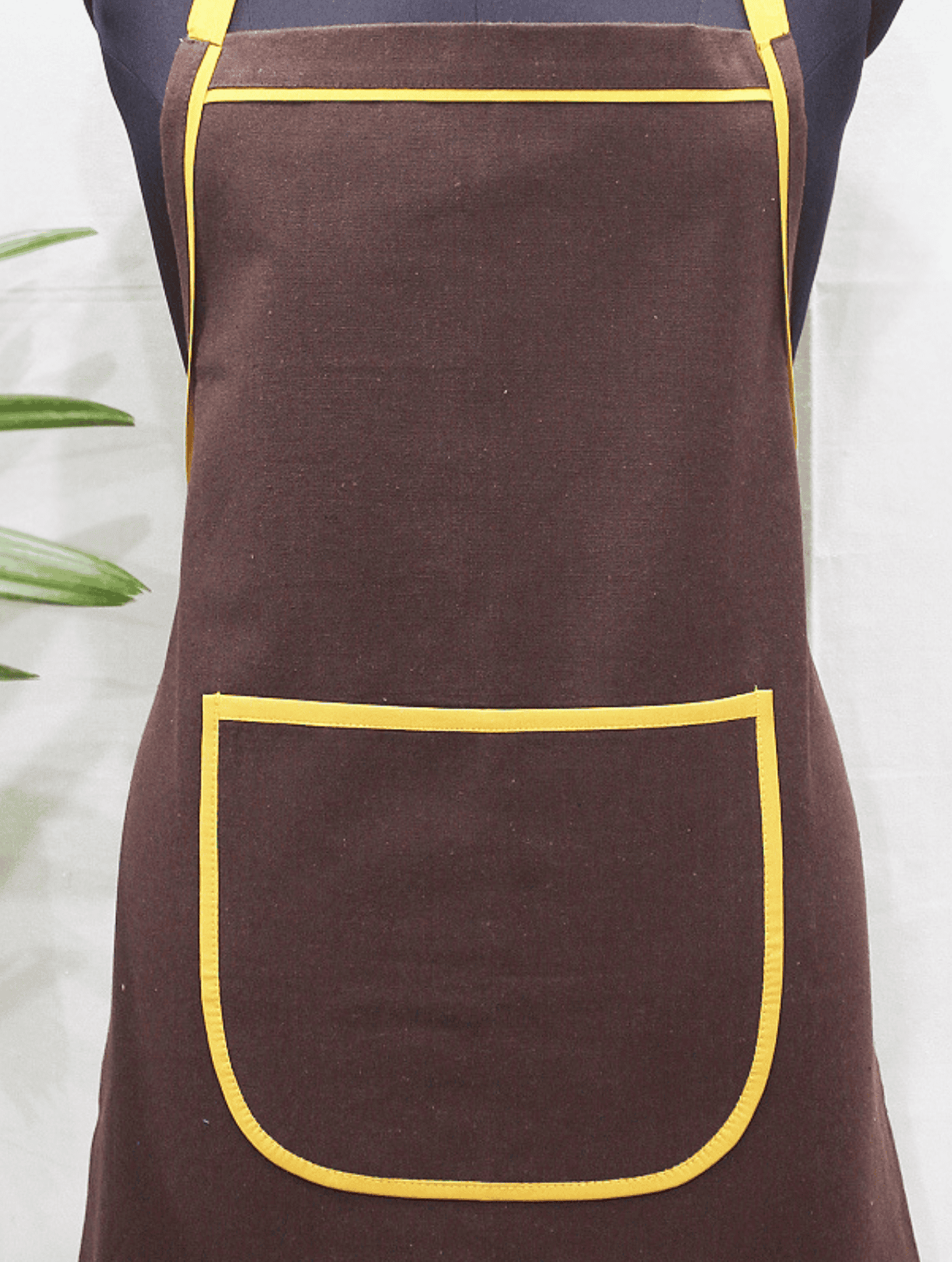 VIRGO Handwoven Cotton 1 Pc Kitchen Apron - Dark Coffee