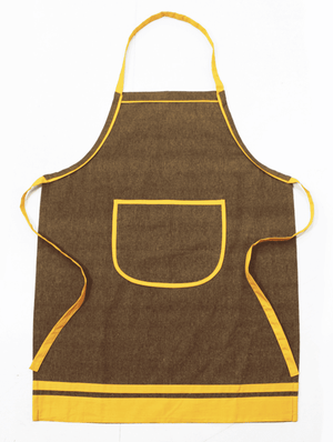 Stylish Coffee Beige Handwoven Cotton Kitchen Apron (1 Pc) Online In India