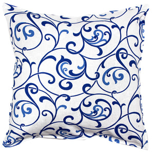 Soft Floral print Blue Cotton Cushion Cover Set online in India