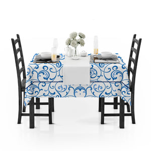 Prism Blue Printed Cotton Floral Table Cover(1 Pc) online in India