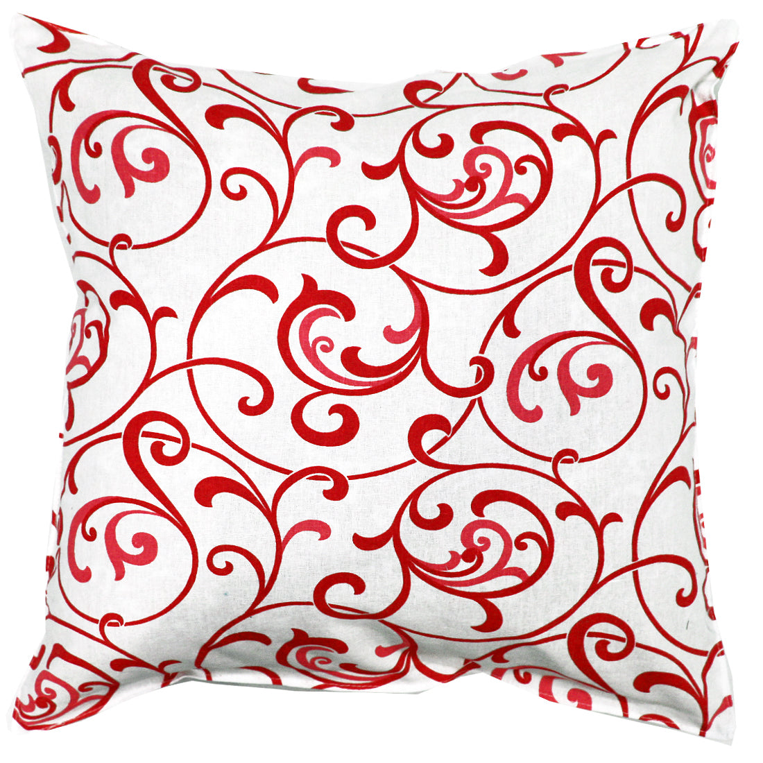 Printed Floral Cotton Cushion Cover set - Maroon