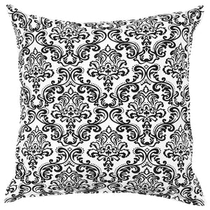 Soft Damask print Black Cotton Cushion Cover Set online in India
