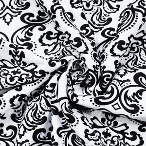 Soft Black 144 TC Damask Print Cotton Fabric(231 cms) online in India