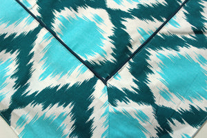 Prism Aqua Printed Cotton Damask Table Cover(1 Pc) online in India