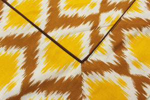 Prism Mustard Printed Cotton Damask Table Cover(1 Pc) online in India