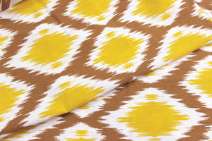 Prism Mustard Printed Cotton Damask Table Cover(1 Pc) online in India
