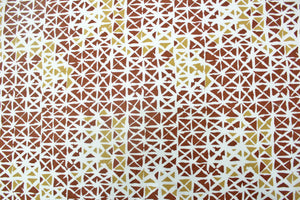 Soft Brown 144 TC Geometrical Print Cotton Fabric(231 cms) online in India