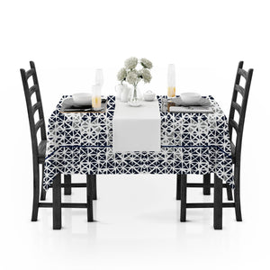 Prism Navy Blue Printed Cotton Damask Table Cover(1 Pc) online in India