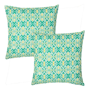 Soft Ikat print Aqua Cotton Cushion Cover Set online in India