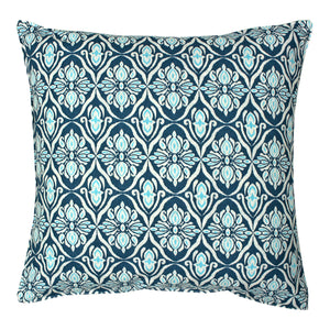 Soft Ikat print Navy Blue Cotton Cushion Cover Set online in India