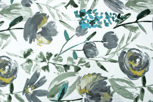 Soft Floral print Aqua Cotton Cushion Cover Set online in India