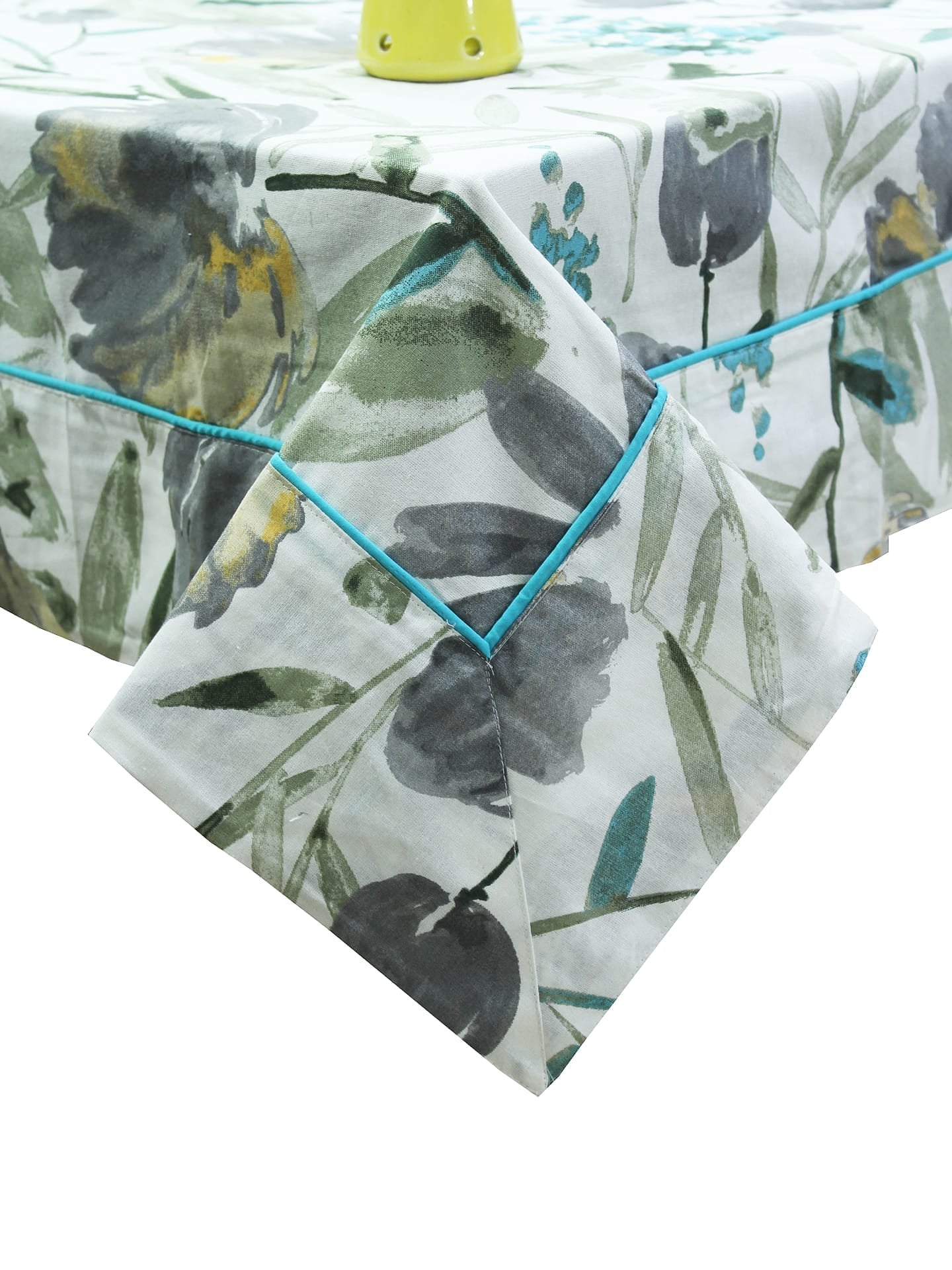 PRISM Printed Cotton Floral 1 Pc Table Cover - Aqua