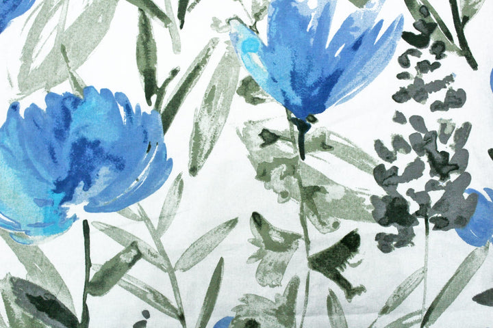 Sofe Blue Cotton Print Floral Pattern Diwan Set(6 Pcs) online in India