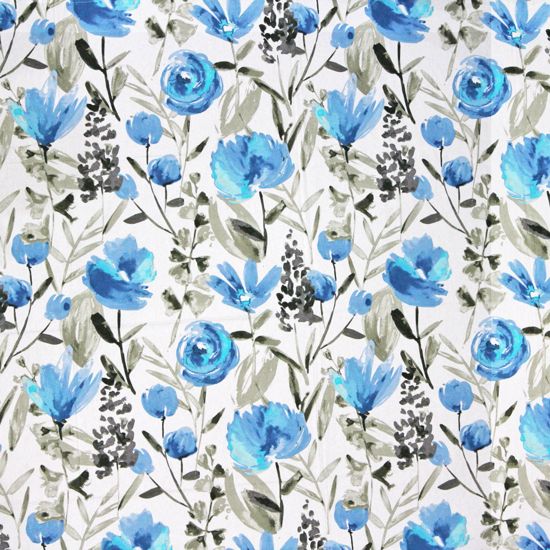 Soft Floral print Blue Cotton Cushion Cover Set online in India