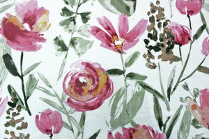 Soft Floral print Magenta Cotton Cushion Cover Set online in India