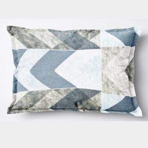 Soft Cotton Geometrical Print 144 TC Fitted Bedsheet In Blue At Best Prices