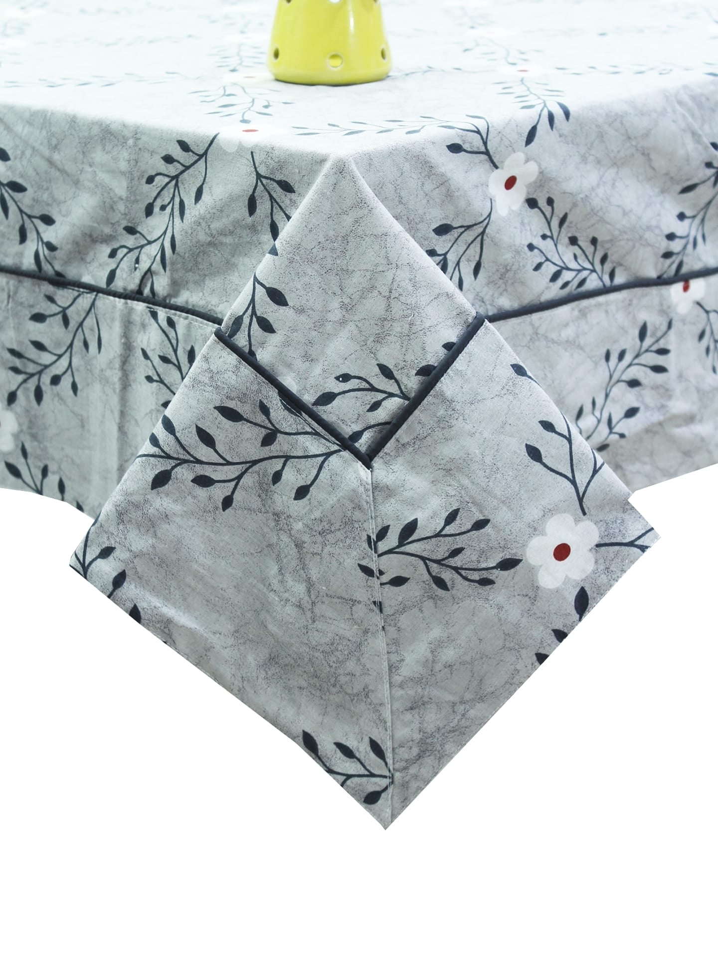 PRISM Printed Cotton Floral 1 Pc Table Cover - Grey