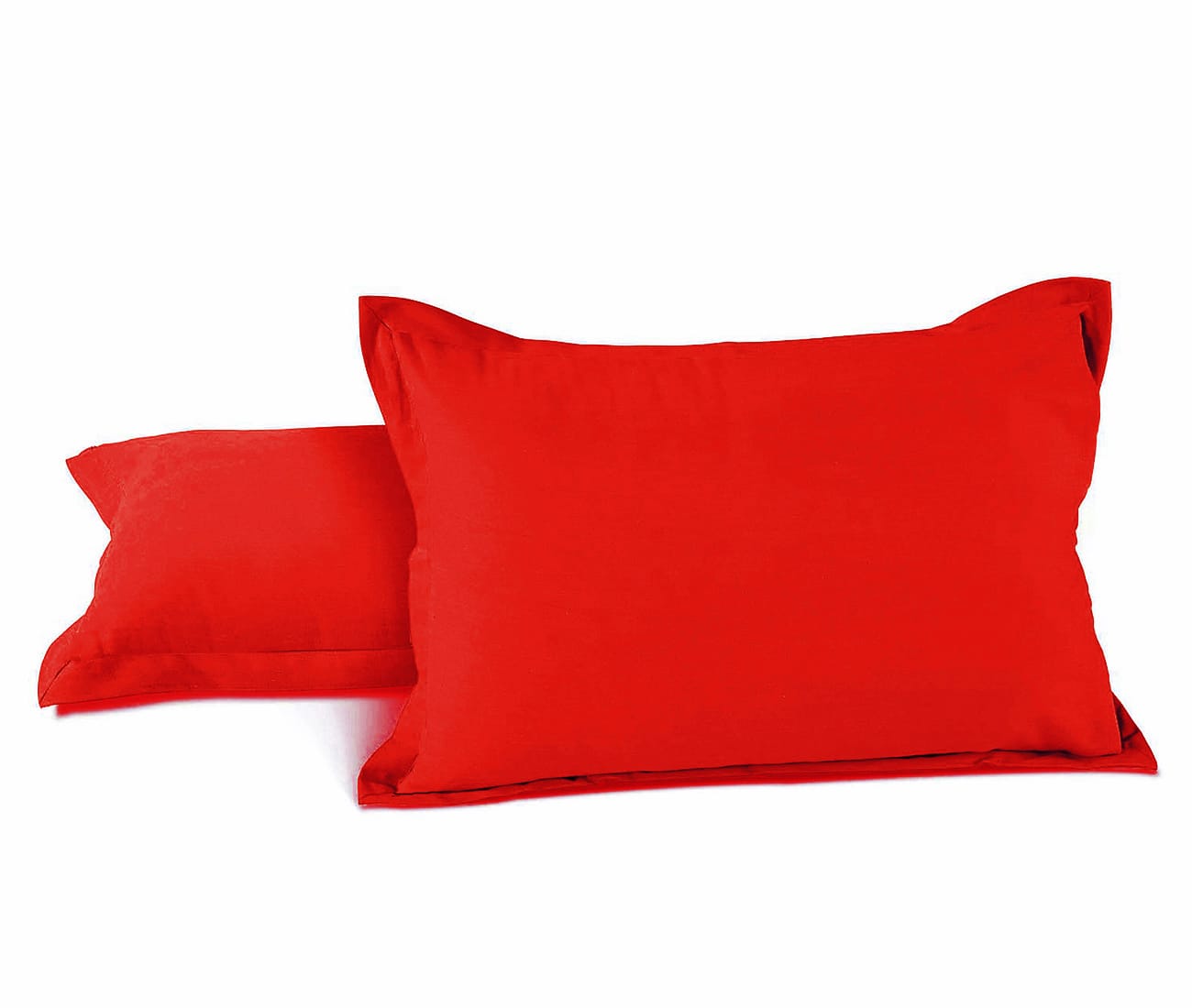 Soft 210 TC Plain Cotton Pillow Cover Set In Red Online In India(2 Pcs)
