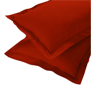 Soft 210 TC Plain Cotton Pillow Cover Set In Rust Online In India(2 Pcs)