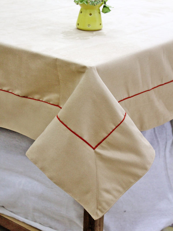Suede Tan Plain Microfibre Table Cloth(1 Pc) online in India at best prices