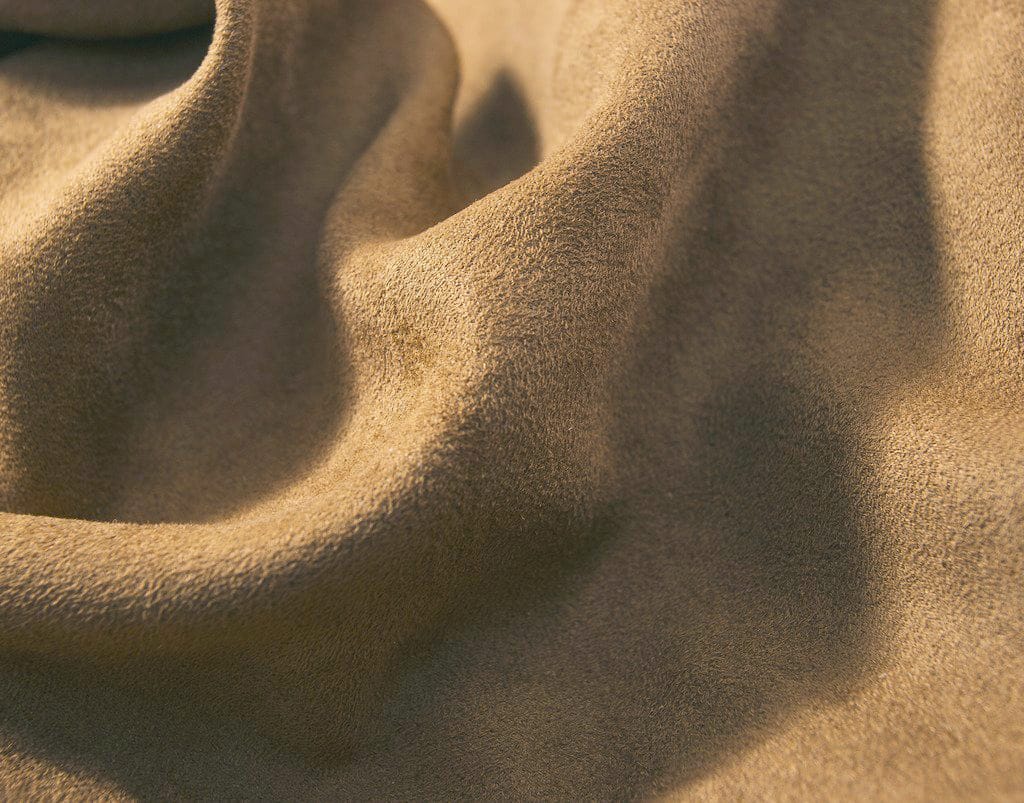 SUEDE Plain Microfibre 1 Pc Table Cloth - CAMEL BROWN