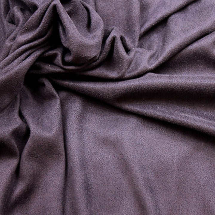 Imported SUEDE Solid Design 200 GSM Fabric (152 cms) in Burgundy Online At Best Prices