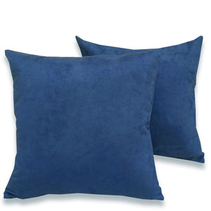 SUEDE Luxurious Microfibre Cushion Cover set - Marine Blue