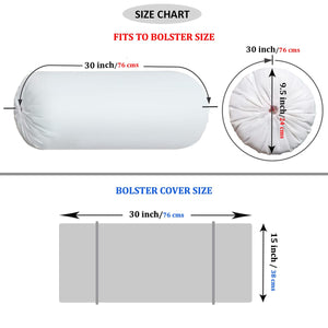 Soft Black Printed Traditional Cotton Bolster Cover Set (2Pcs) Online In India