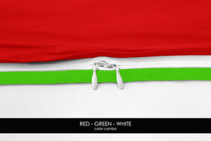 Soft Plain 210 Mercerised Cotton Duvet Cover In Red & Green Online At Best Prices