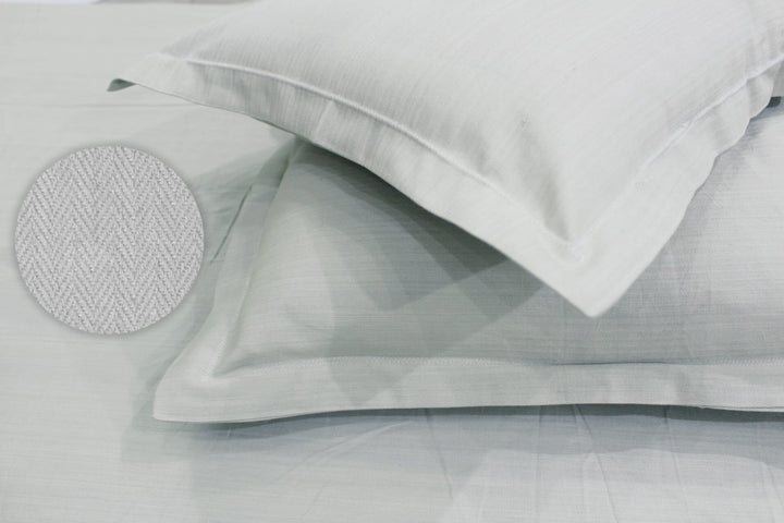 Soft Mercerized Cotton Texture Weave Cotton Fitted Bedsheet In Silver At Best Prices