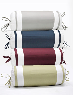 400 TC Luxurious Cotton Satin Bolster Cover Set in Light Green-2Pcs