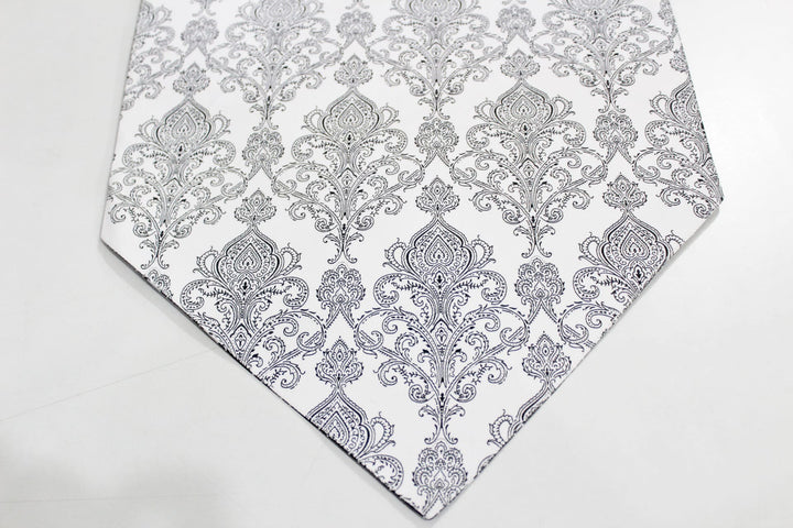 144 TC Motif Cotton Table Runner for 6 Seater Table in Grey online