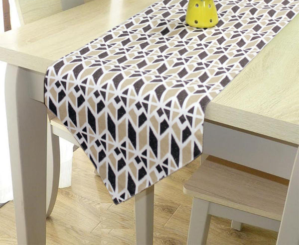144 TC Ikat Cotton Table Runner for 6 Seater Table in Brown online