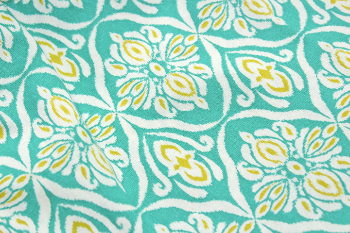 144 TC Ikat Cotton Table Runner for 6 Seater Table in Aqua online