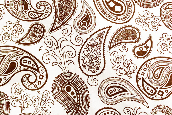 144 TC Paisley Cotton Table Runner for 6 Seater Table in Brown online