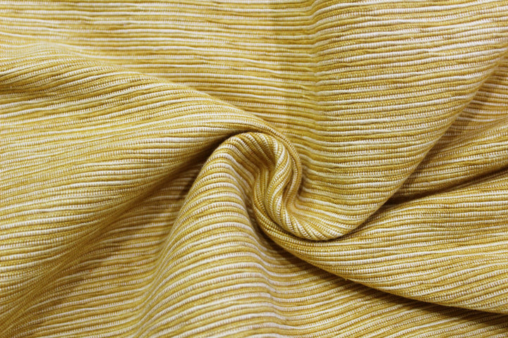 Gold Handloom Corded Weave 385 GSM Plain Cotton Fabric (122 cms) online in India