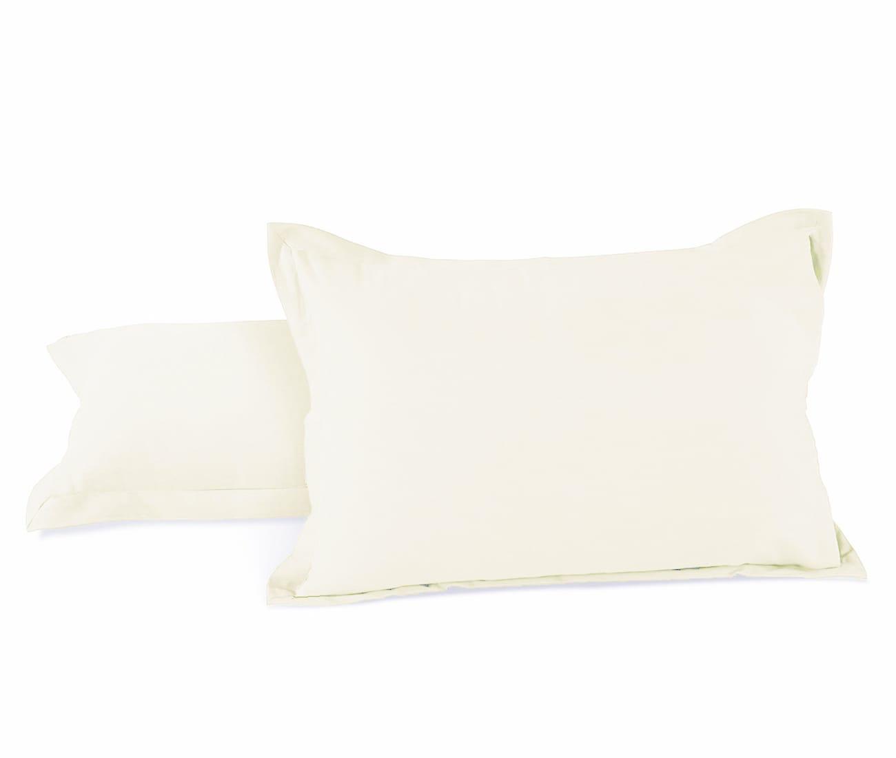 Soft 210 TC Plain Cotton Pillow Cover Set In White Online In India(2 Pcs)