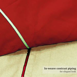 Plain 210 TC Mercerised Cotton Duvet Cover - Rust & Beige