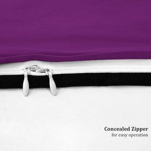 Plain 210 TC Mercerised Cotton Duvet Cover - Pink & Purple