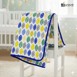 Kids Reversible Cotton Dohar | Soft 3-Layer AC Blanket with Floral Print - Blue