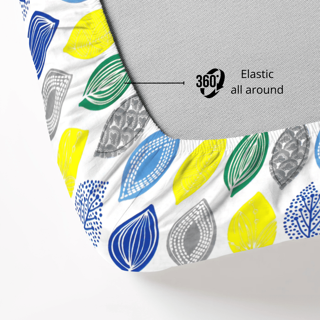 Digital Print Single Fitted Bedsheet  Elastic All Around