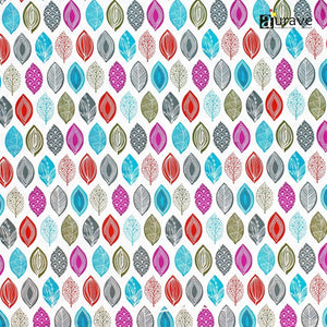 All-over multicolor leaf print cotton bedsheet 60x90 inches, vibrant pattern design