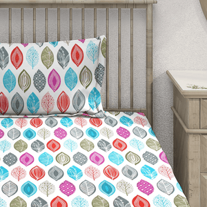 Digital Print Single Fitted Bedsheet with Pillow Covers for Kids, Orange