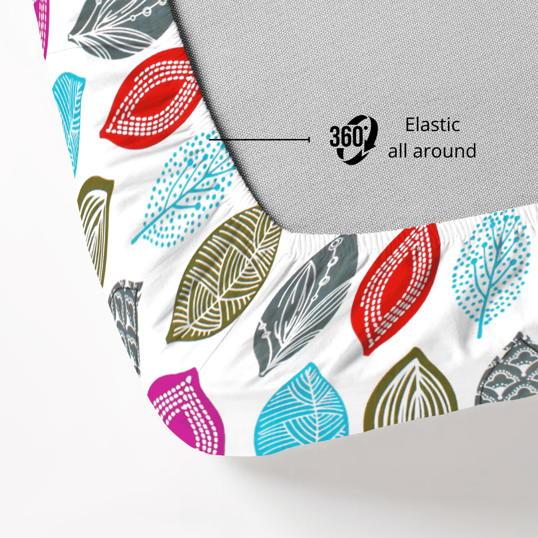 Digital Print Single Fitted Bedsheet elastic all around